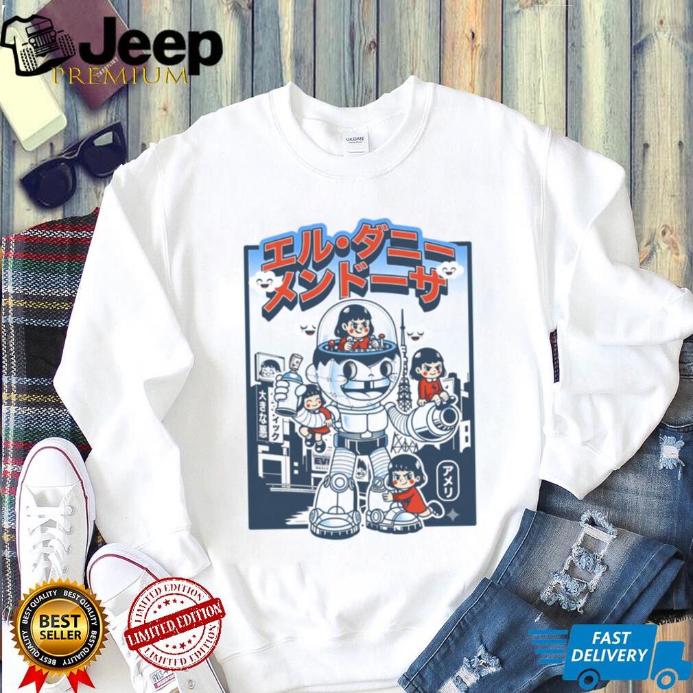 Retro Robot Mecha Anime Girls Urban T Shirt