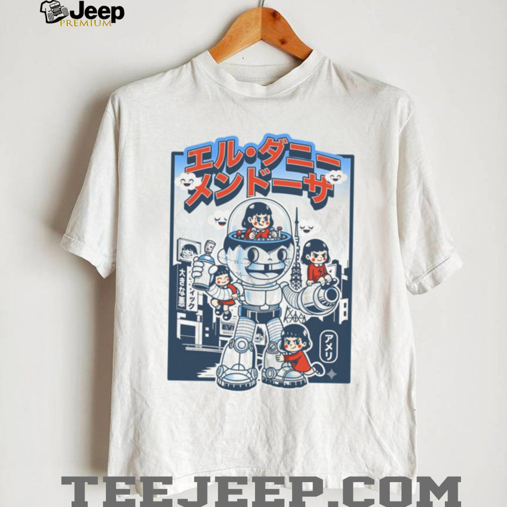 Retro Robot Mecha Anime Girls Urban T Shirt