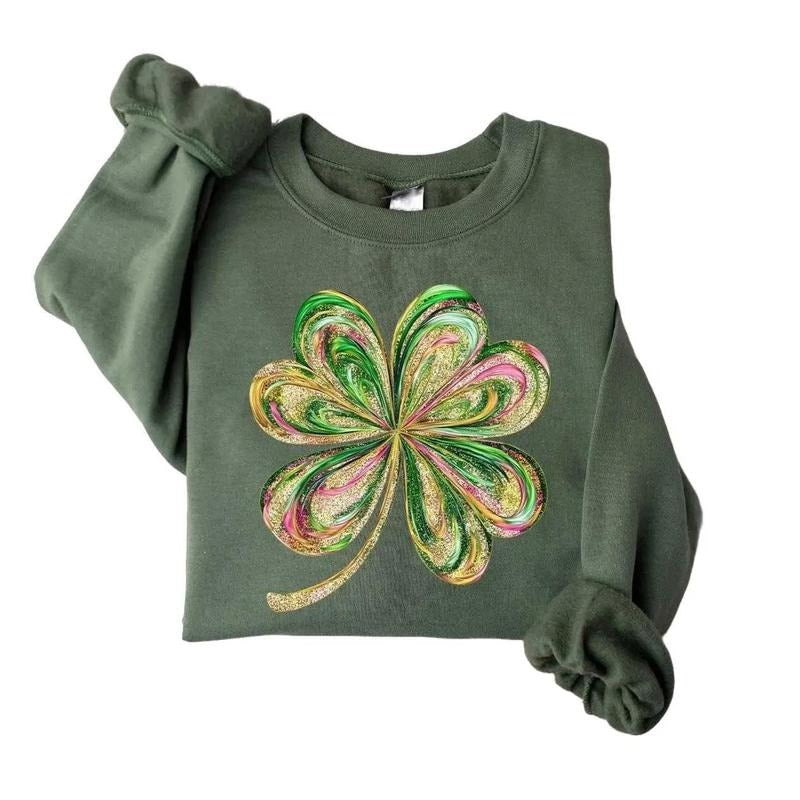 Retro Shamrock Sweatshirt, Womens Shenanigans Sweatshirt, Cute St Patrick's Day Sweatshirt, Lucky Sweatshirt, Irish...