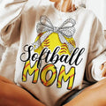 Retro Softball Mama Sweatshirt Softball Coquette Bow Softball Mom Sports Mama Game Day Gift T-Shirts, Hoodie | PureTeeCo.com