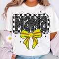 Retro Softball Mama T-Shirt, Softball Mama T-Shirt, Softball Coquette T-Shirt, Game Day Softball Bow T-Shirt, Checker...