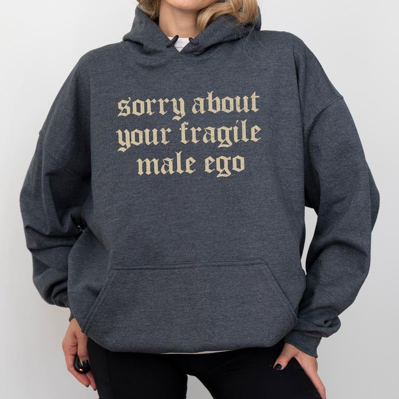 Retro Sorry About Your Fragile Hoodie, Strong Girls Hooded Sweatshirt, Women's Rights Hoodies, Funny Empowerment Women's...