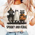 Retro Spooky And Feral Raccoon, Halloween Raccoon, Creepy Cute Raccoon Ghost, Feral Girl Shirt Hoodie, Sweatshirt