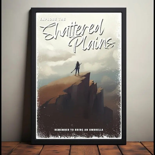 Retro Stormlight Archive Canvas, Shattered Plains Travel Poster, Stormlight Lovers Home Decor, Cosmere Poster, Gift For Book Lovers