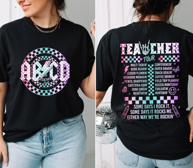 Retro Teacher Shirt, ABCD Teacher Tour Shirt,Back To School Shirt,End of Year Pnh Shirt,Teacher Gift,Kindergarten Teacher...