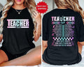 Retro Teacher Tour Front and Back Print Shirt, gift for Teacher, Teacher Tour Shirt, End of Year Shirt, Teacher Gift,...