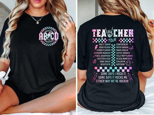 Retro Teacher Tour Shirt gift for Teacher, ABCD Teacher Tour Shirt, End of Year Shirt, Teacher Gift, Back To School  T-shirt, sweater and Hoodie