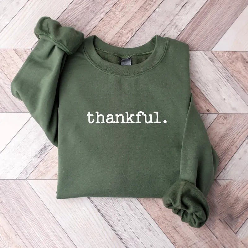 Retro Thankful Sweatshirt, Thankful Shirt, Thankful Fall Thanksgiving Sweatshirt, Cute Thanksgiving Shirt, Autumn Fall...