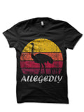 Retro Vintage Allegedly Ostrich Black T-Shirt Hoodie, Sweatshirt | PureTeeCo.com