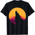 Retro Wolf Howling Wildlife Animal - Wolves Vintage Wolf T-Shirt Hoodie, Sweatshirt | PureTeeCo.com