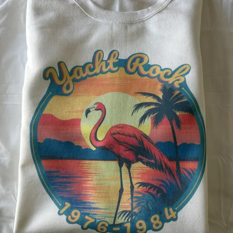 Retro Yacht Rock Sweatshirt Comfy Vintage Sweatshirt Rock Yacht T-Shirts, Hoodie | PureTeeCo.com