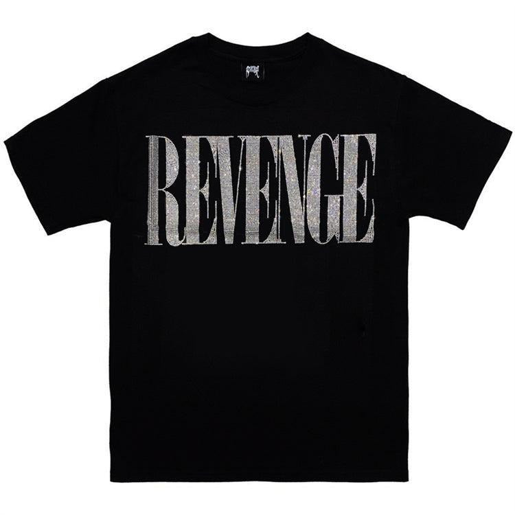 Revenge Rhinestone Tee Black (REVE-ST055) Men's Sizes S-XXL Hoodie, Sweatshirt | PureTeeCo.com