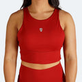 Revive High Neck Supportive Bra - Red, Plain, Summer, Women's T-Shirts, Hoodie, Sweatshirt | PureTeeCo.com