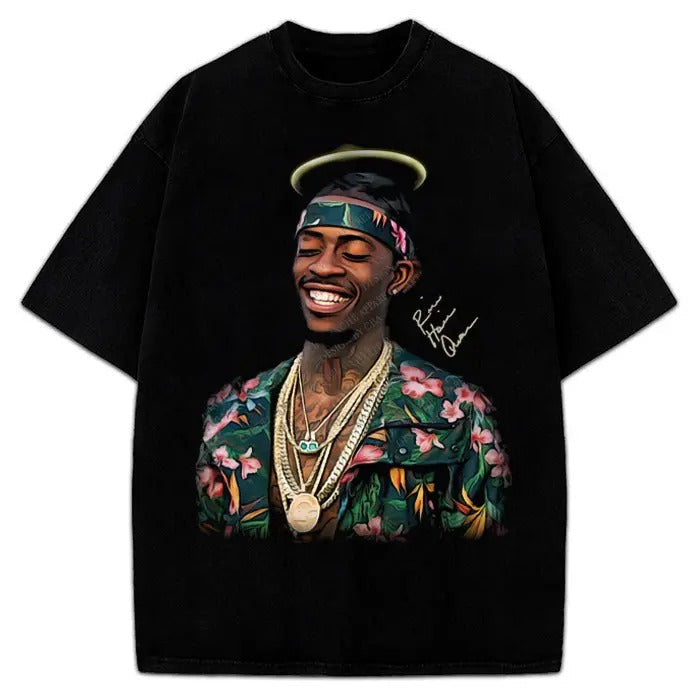 Rich Homie Quan Flex Forever Tribute Custom Graphic Black T-Shirt R.I.P Graphic Tee Crewneck Cotton Menswear Top Hoodie,...