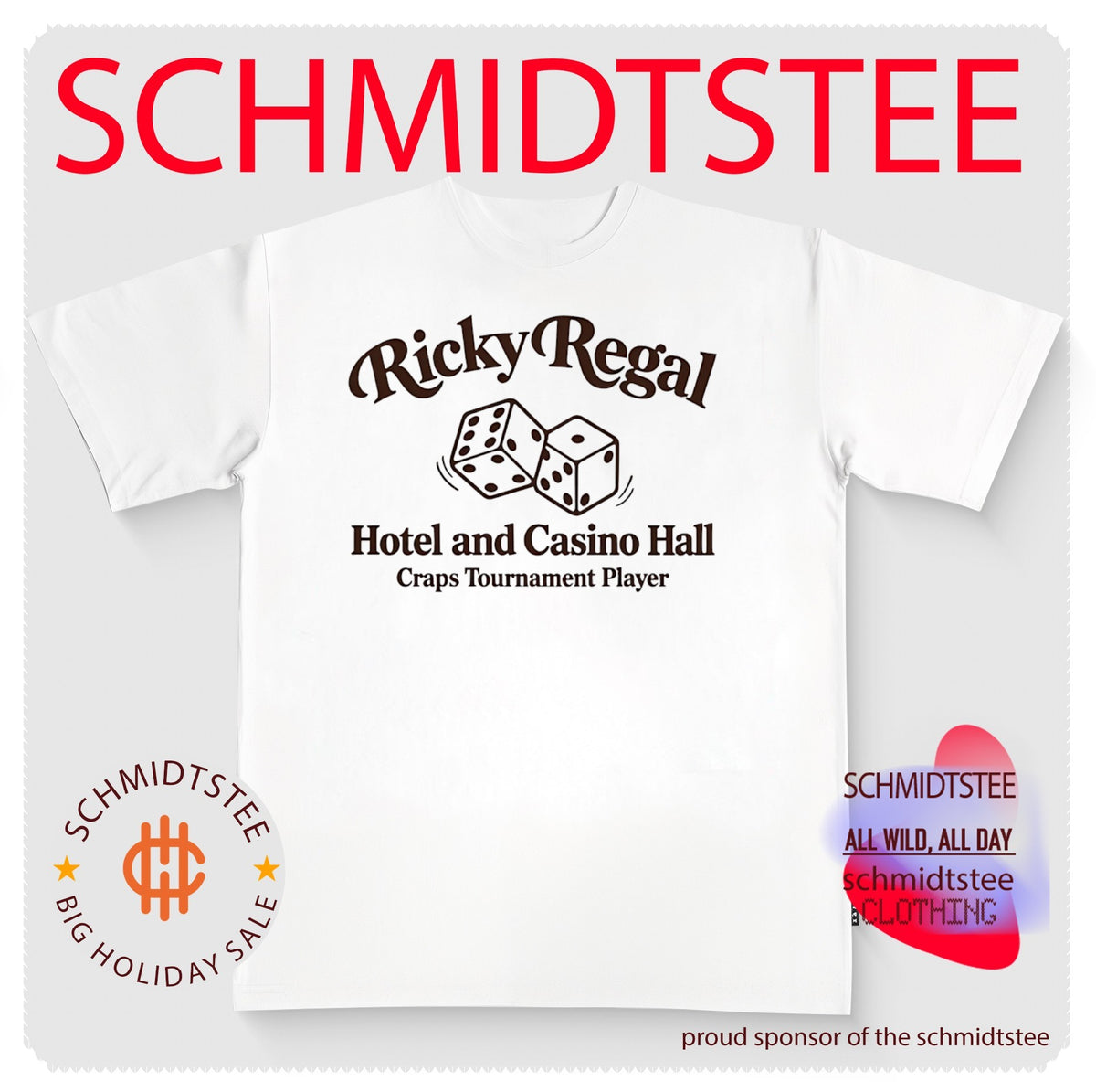 Ricky Regal Hotel and Casino Hall Craps Tournament Player shirt