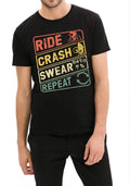 Ride Crash Swear Repeat T-Shirt Hoodie, Sweatshirt | PureTeeCo.com