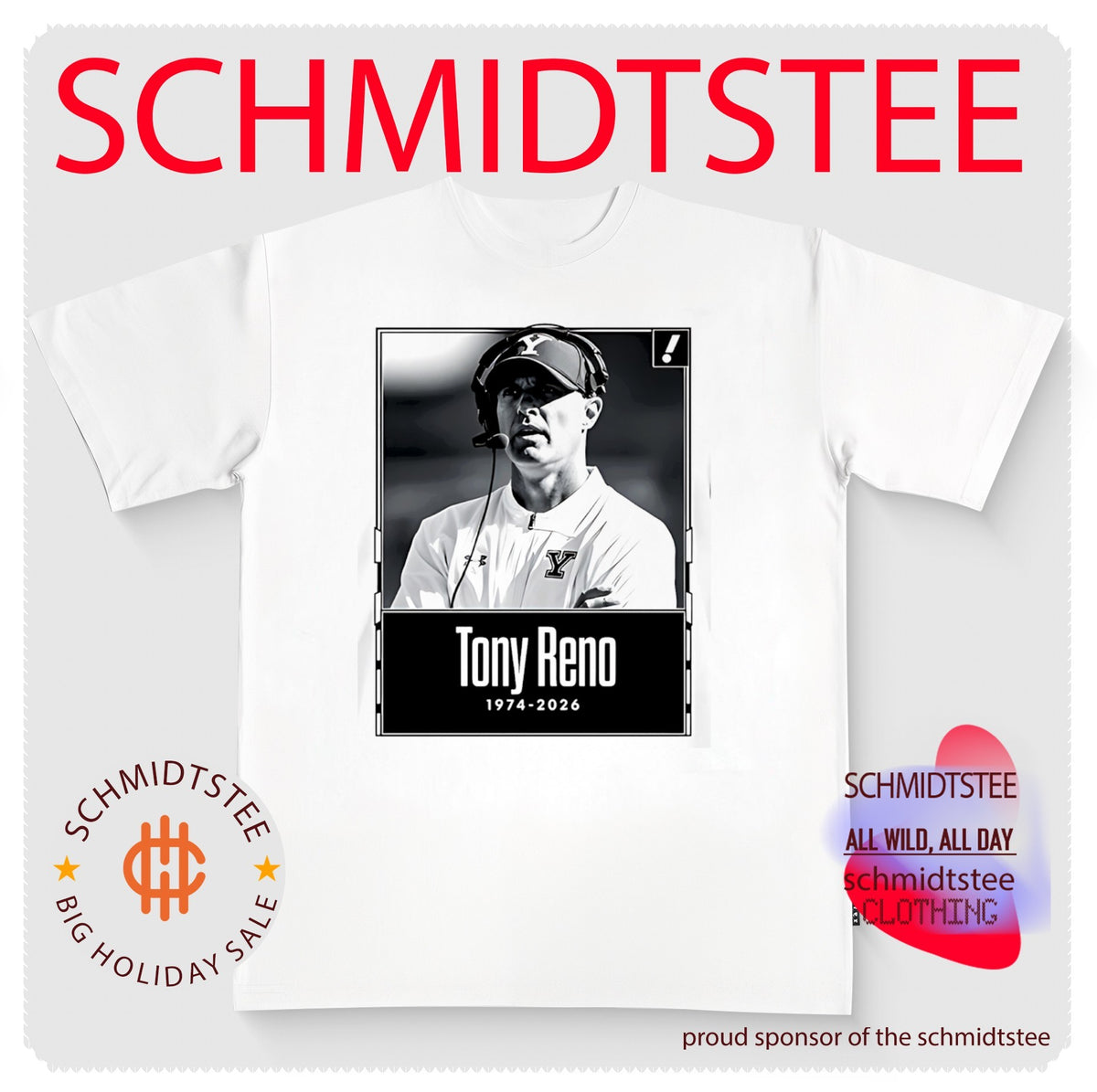Rip Tony Reno Yale Football 1974-2026 shirt