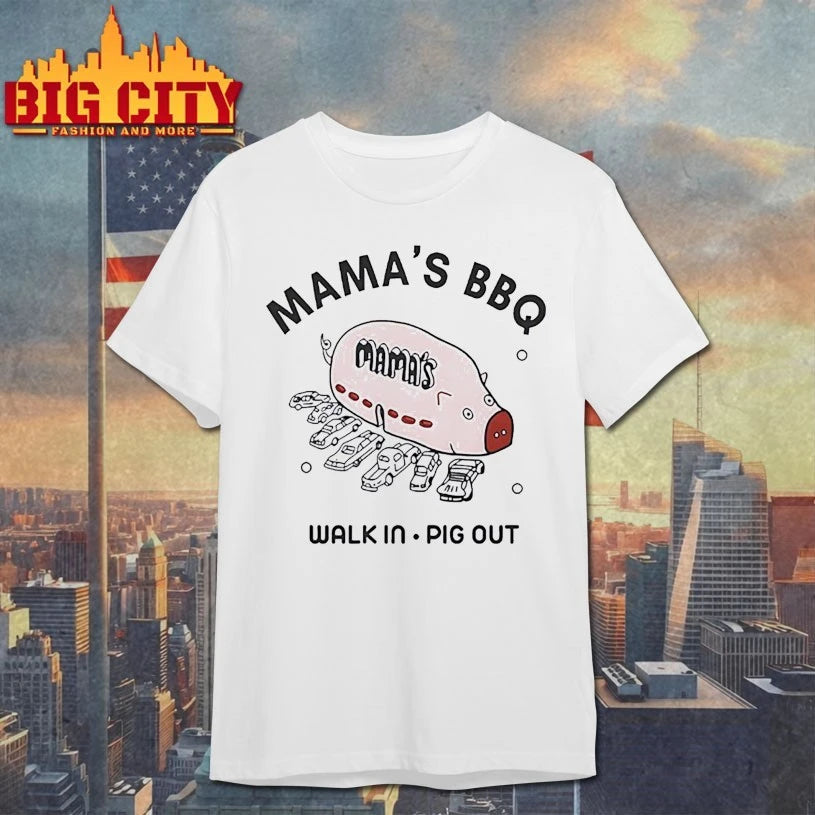 Rob Mac Mama’s BBQ Walk In Pig Out shirt