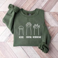 Rock Paper Scissors Sweatshirt Funny Cat Paw Shirt Unisex Crewneck Shirt For Cat Lover Cat Owner Shirt Cat Paws Shirts...