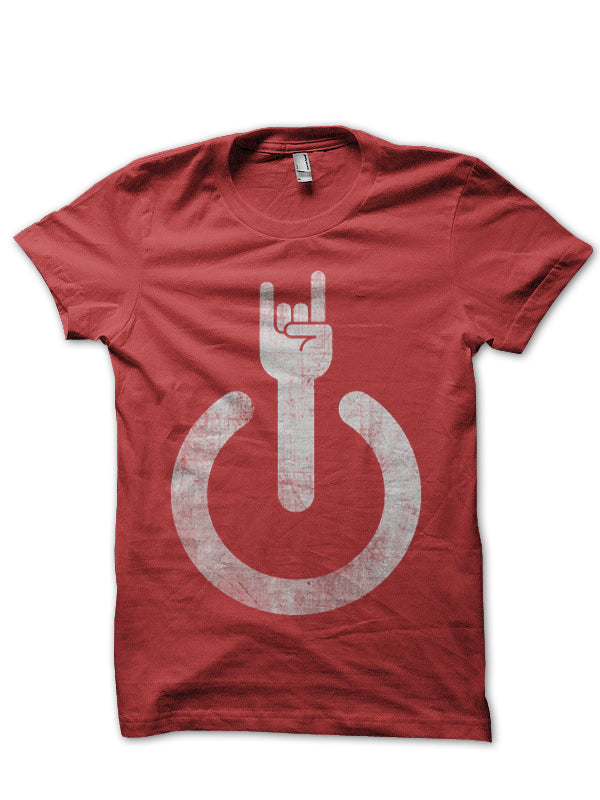 Rock On Red Tee Hoodie, Sweatshirt | PureTeeCo.com