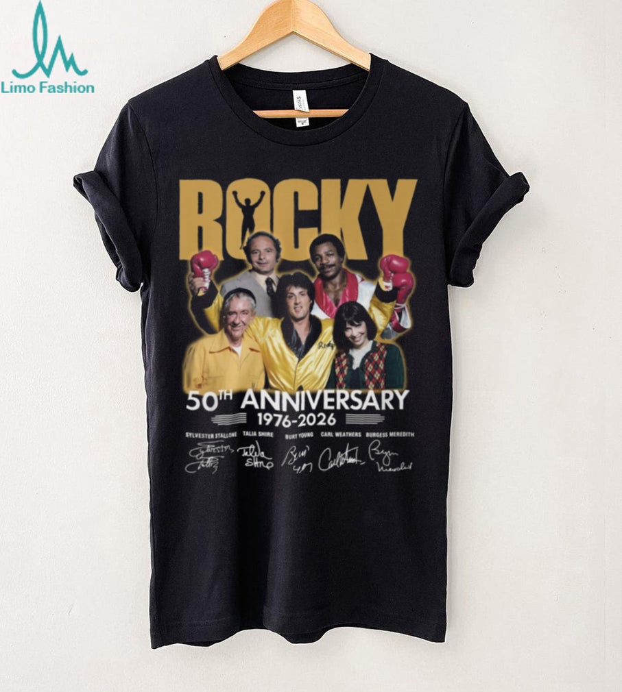 Rocky Movie 50th Anniversary 1976 2026 Cast Signatures Vintage Shirt