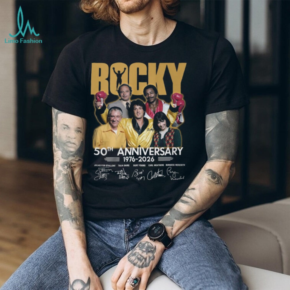 Rocky Movie 50th Anniversary 1976 2026 Cast Signatures Vintage Shirt
