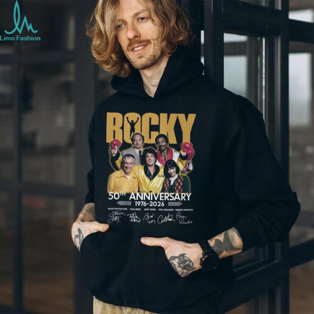 Rocky Movie 50th Anniversary 1976 2026 Cast Signatures Vintage Shirt