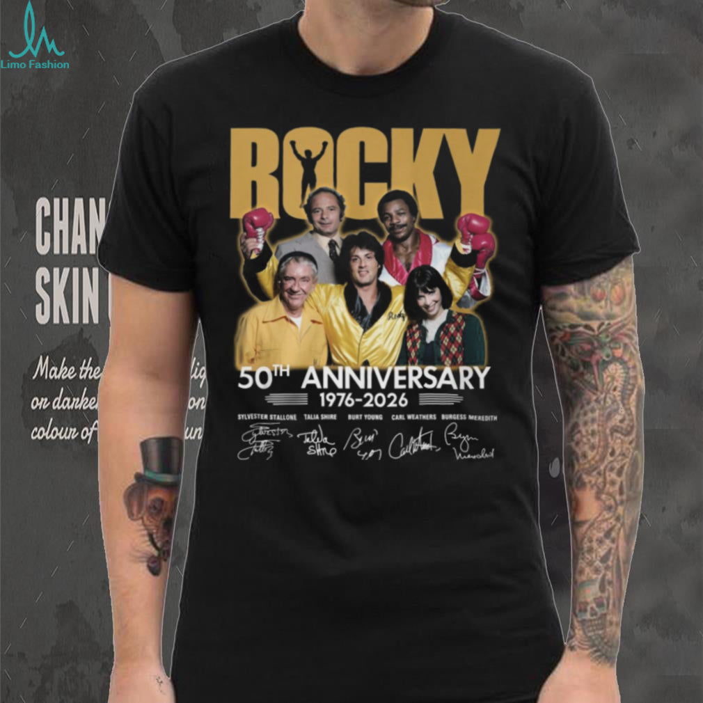 Rocky Movie 50th Anniversary 1976 2026 Cast Signatures Vintage Shirt