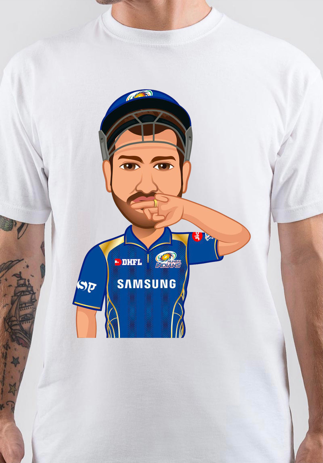 Rohit Sharma Art T-Shirt Style001 Hoodie, Sweatshirt | PureTeeCo.com