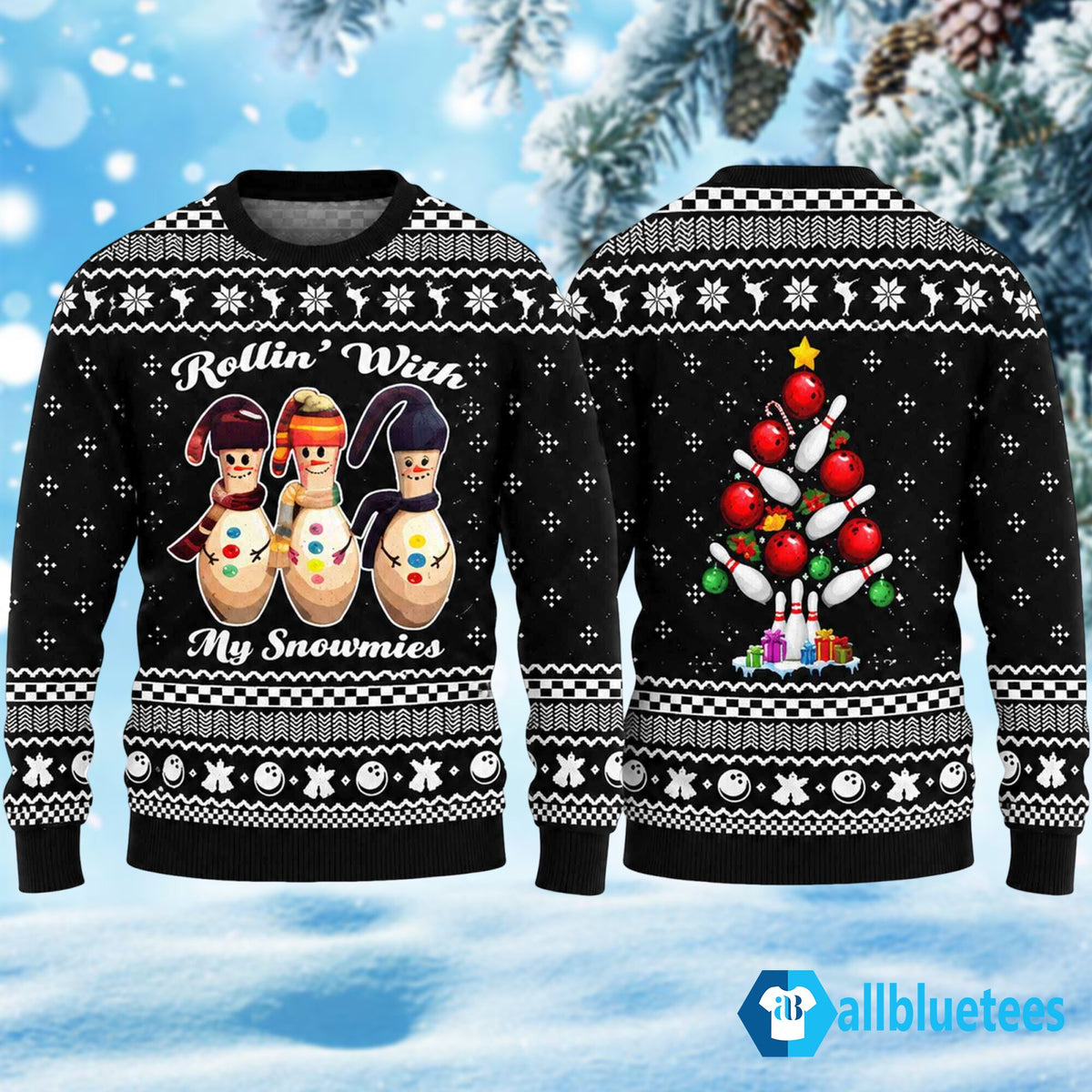 Rollin’ With My Snowmies Ugly Christmas Sweater