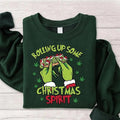Rolling Up Some Christmas Spirit Christmas Season Sweatshirt, Christmas Shirt, Unisex Classic Cotton T-shirt Sweatshirt...