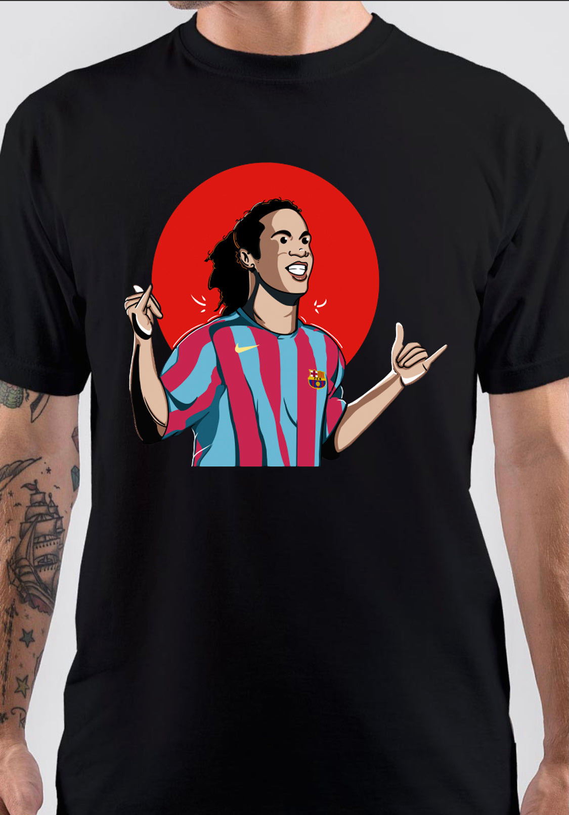 Ronaldinho Cartoon Art T-Shirt Hoodie, Sweatshirt | PureTeeCo.com