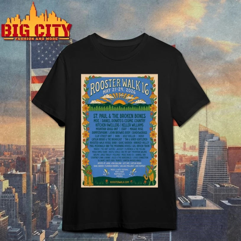 Rooster Walk 16 At Pop’s Farm On May 21-24 2026 Poster shirt