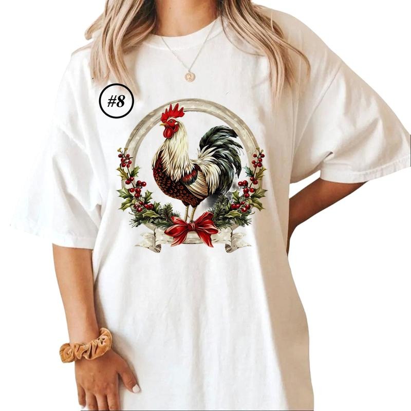 Rooster Watercolor Farm animals Cute Party Hunting Unisex T-shirt Sweatshirt Hoodie Design all #faf 1 Cotton Top