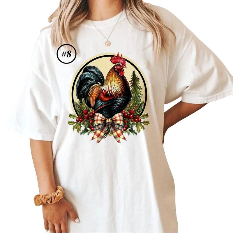 Rooster Watercolor Farm animals Cute Unisex T-shirt Sweatshirt Hoodie Design all #yu 1 | PureTeeCo.com
