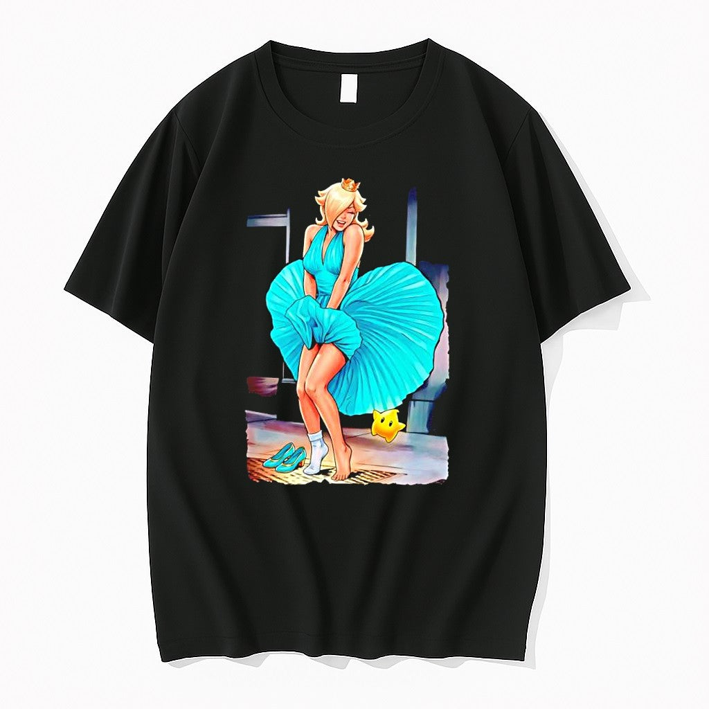 Rosalina Marilyn Monroe Pose Turquoise Dress Luma Tshirts Sweater Hoodie Jpg