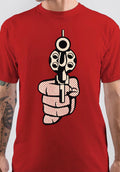 Roy Lichtenstein Holding Gun T-Shirt Hoodie, Sweatshirt | PureTeeCo.com