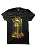 Rubiks Cube Melting Black T-Shirt Hoodie, Sweatshirt | PureTeeCo.com