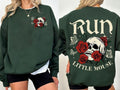 Run Little Mouse Sweatshirt, Haunting Adeline Hoodie, Zade Meadows Merch, Roses and Skull Shirt, Dark Romance Unisex Soft...