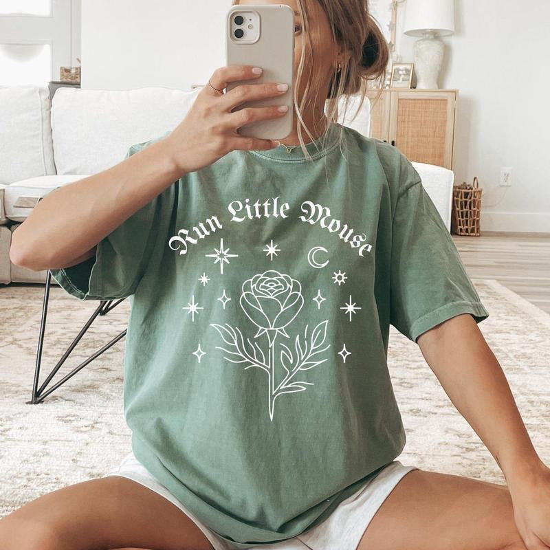 Run Little Mouse T-shirt, Haunting Adeline Shirt, Dark Romance Merch, Smut Reader, Women's Book Lover Gift, Rose Hoodie,...