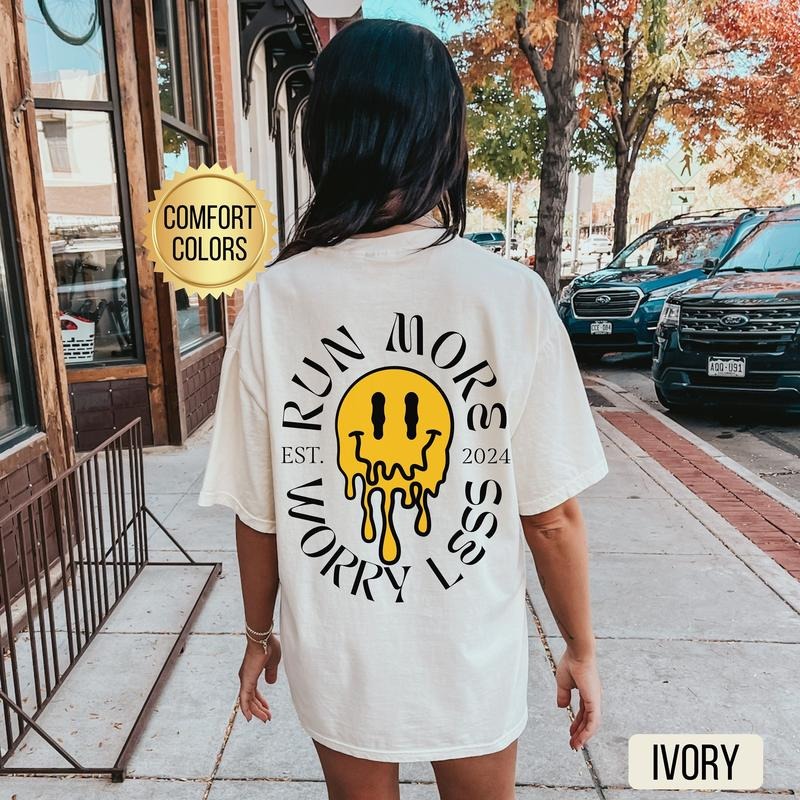 Run More Worry Less Shirt Comfort Colors Gift For Runner Marathon Shirt Running Clothes Funny Running Shirt Pump Cover...