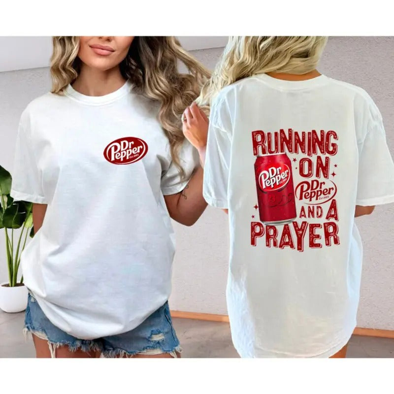 Running On Dr Pepper And Sprayer 2 Sided Sweatshirt T-shirt Fashion Womenswear Hoodie | PureTeeCo.com