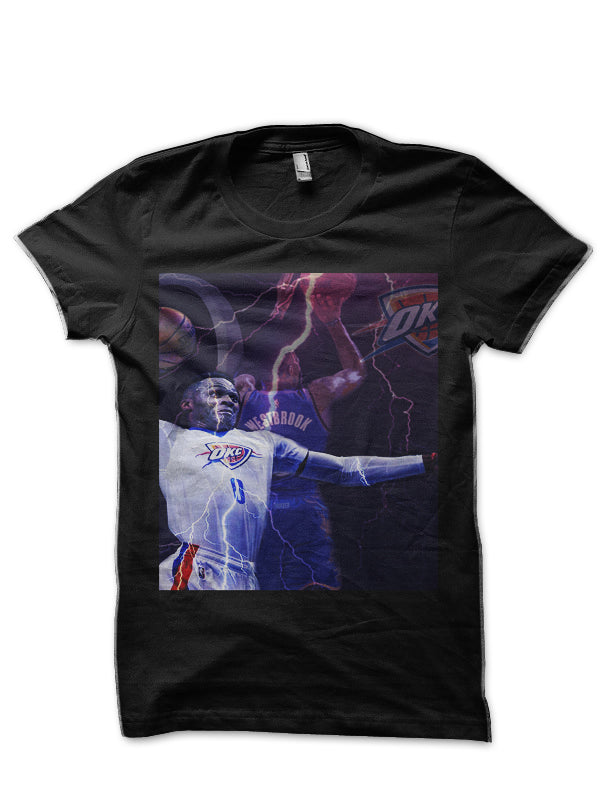 Russell Westbrook â€œThunderousâ€ Artwork T-Shirt Hoodie, Sweatshirt | PureTeeCo.com