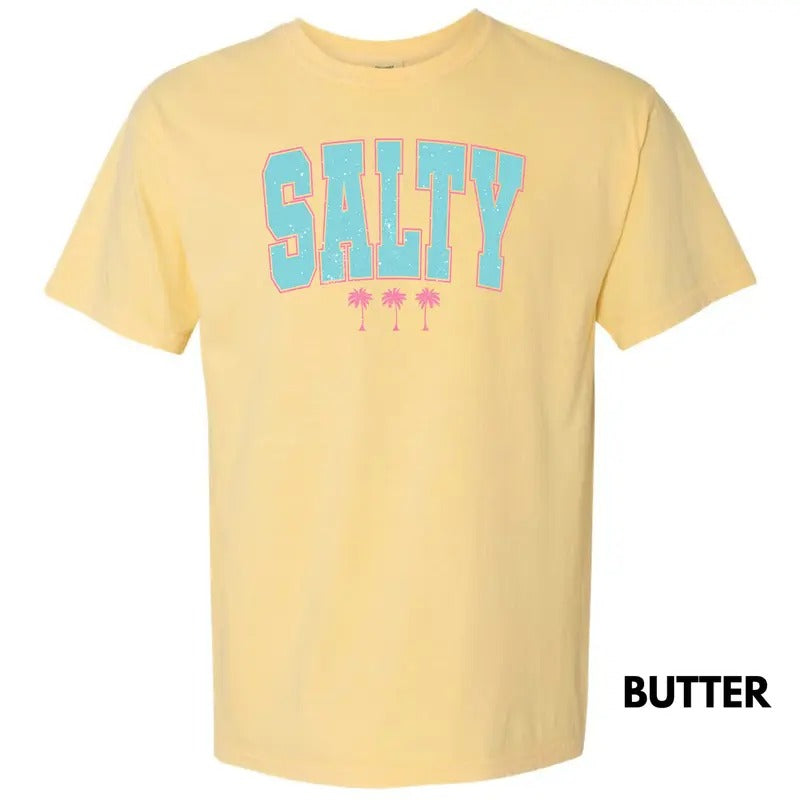 SALTY Varsity Letter Comfort Colors T-Shirt 'NLB' Hoodie, Sweatshirt | PureTeeCo.com