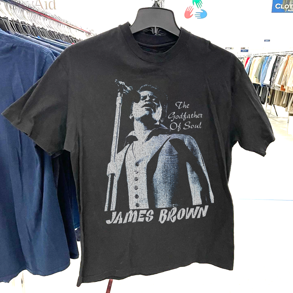 JAMES BR0WN 'GODFATHER OF SOUL' 90'S - VINTAGE WASHED T-SHIRT Hoodie, Sweatshirt | PureTeeCo.com (Image 2)