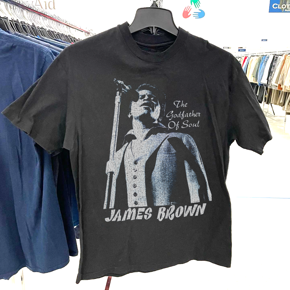 JAMES BR0WN 'GODFATHER OF SOUL' 90'S - VINTAGE WASHED T-SHIRT Hoodie, Sweatshirt | PureTeeCo.com (Image 2)