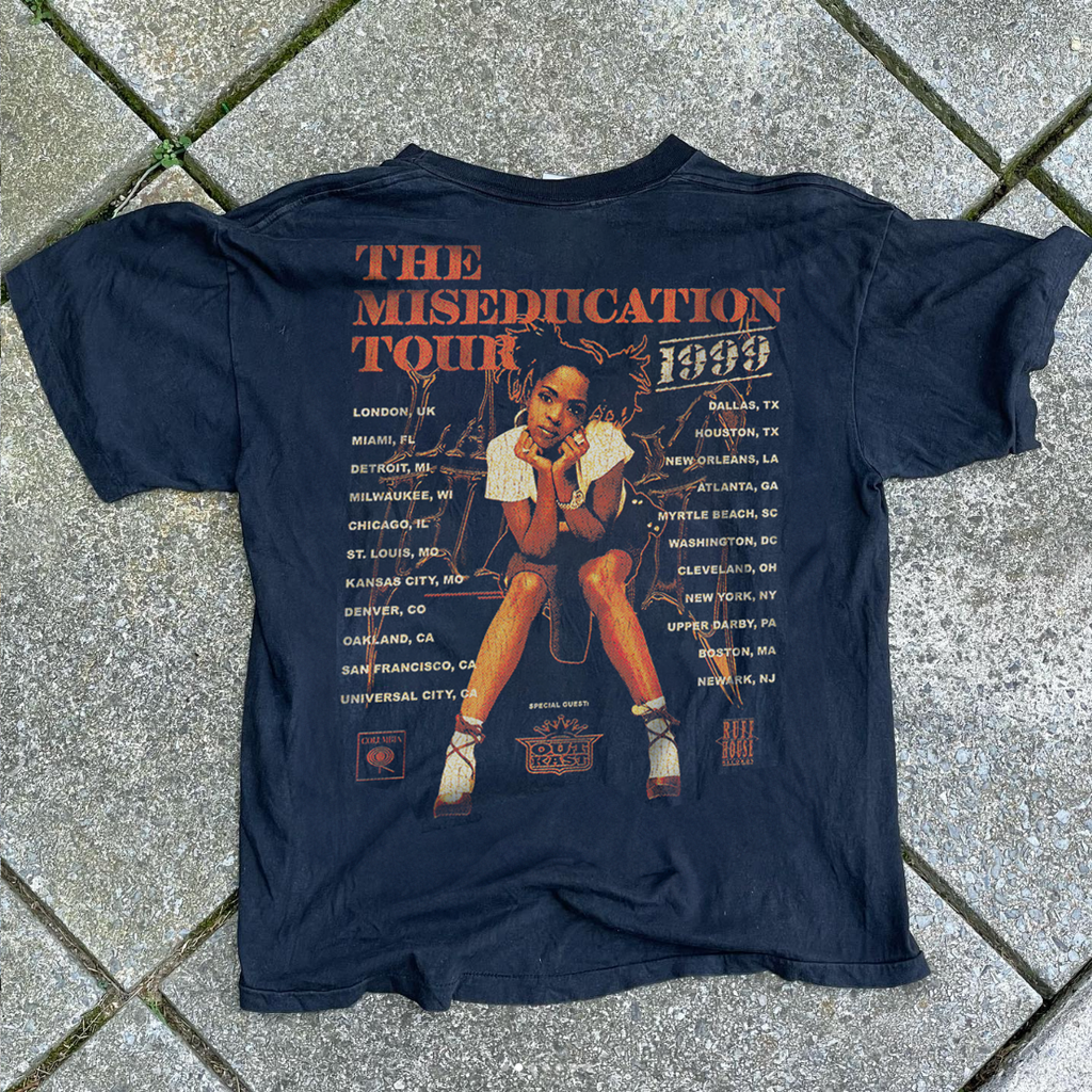 LAURYN H1LL - MISEDUCATI0N TOUR 1999 - WASHED BLACK T-SHIRT Hoodie, Sweatshirt | PureTeeCo.com (Image 2)