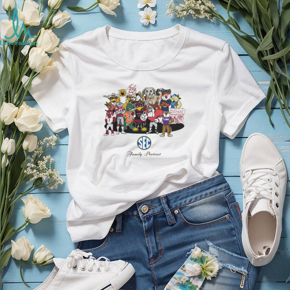 SEC College Football Mascots Family Portrait Shirt