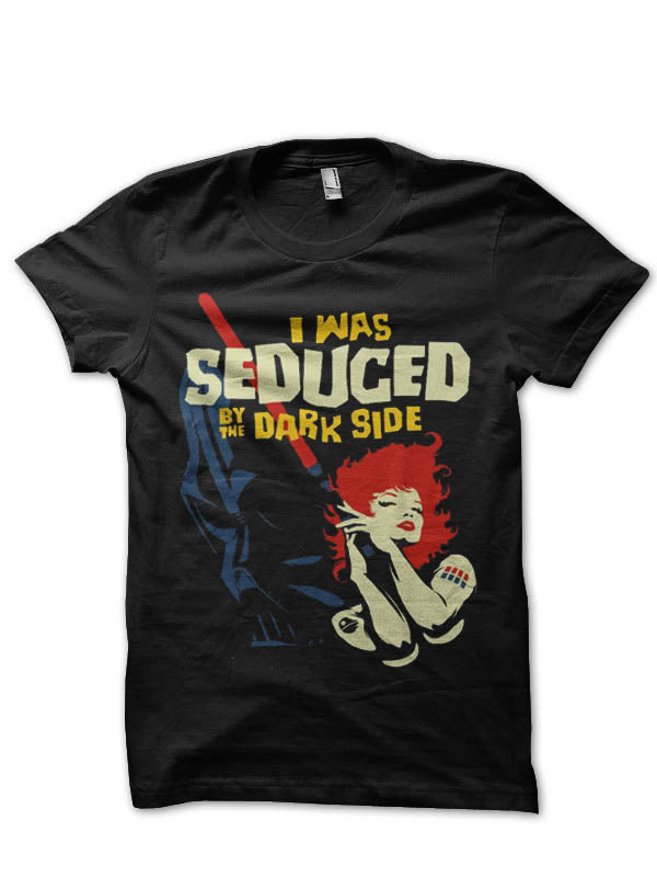 I Was Seduced Black Half Sleeve T-Shirt Hoodie, Sweatshirt | PureTeeCo.com