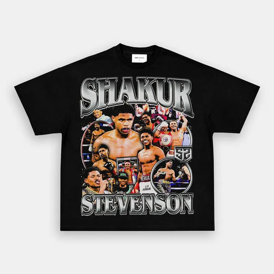 SHAKUR STEVENSON TEE Boxing T-shirt, Boxer Tee, Sports Shirt, Athletic Tee, Fitness Gift, Workout T-shirt Crewneck Clothing Cotton Menswear